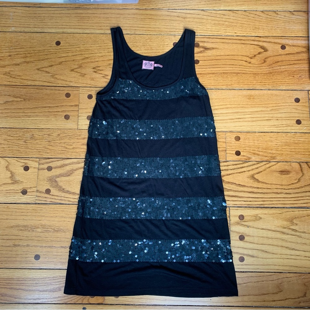 Juicy Couture Pam Gela Sequin Dress Black Women's Medium